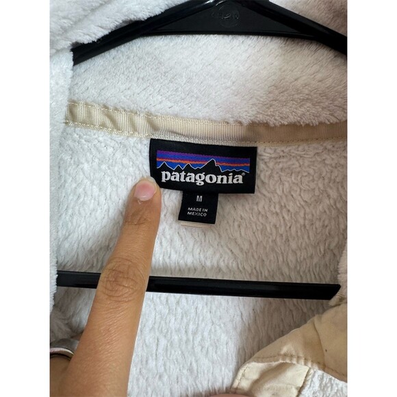 Patagonia Re-Tool Snap-T Fleece Pullover Jacket Womens M Ivory Outdoor - Picture 3 of 6